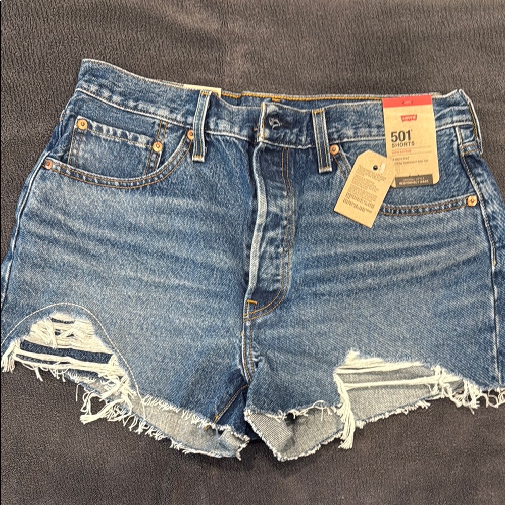 Levi's Women's Blue Denim Shorts- size 31